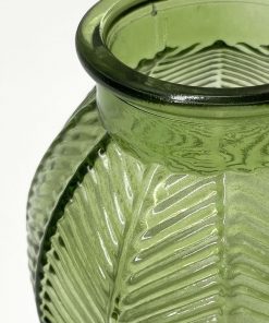 Green Bubble Glass Vase