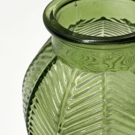 Green Bubble Glass Vase