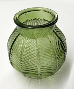 Green Bubble Glass Vase