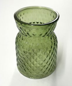 Handtied Glass Vase - Green