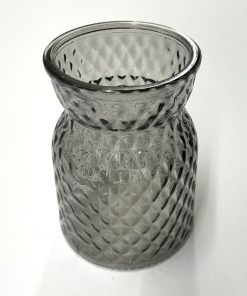 Handtied Glass Vase - Grey