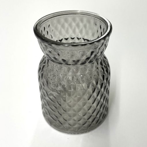Handtied Glass Vase - Grey