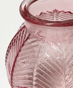 Pink Bubble Glass Vase