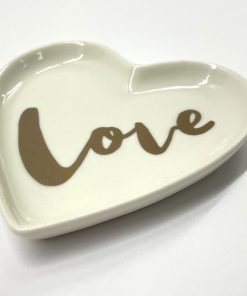 Ceramic Love Heart Trinket Tray