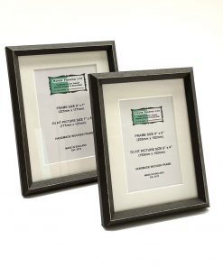 Dark Grey Picture Frame with White Mount