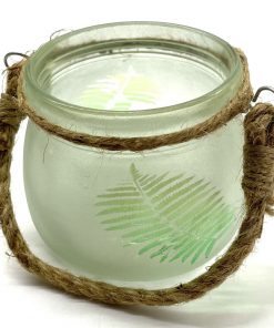 Glass Fern Candle Holder