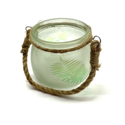 Glass Fern Candle Holder