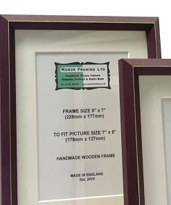 Maroon Picture Frame with White Mount