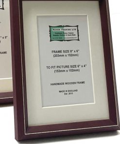 Maroon Picture Frame with White Mount