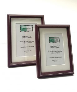 Maroon Picture Frame with White Mount