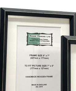 Navy Picture Frame with White Mount