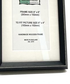 Navy Picture Frame with White Mount