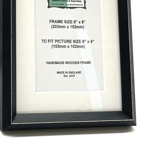 Navy Picture Frame with White Mount