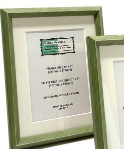 Olive Green Picture Frame with White Mount