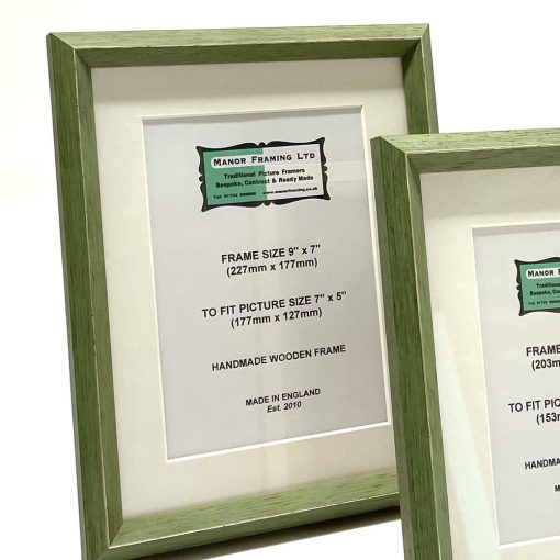 Olive Green Picture Frame with White Mount