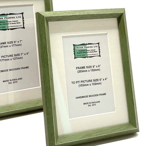 Olive Green Picture Frame with White Mount