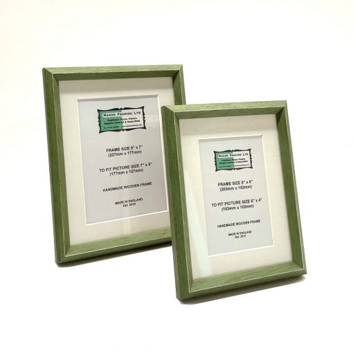 Olive Green Picture Frame with White Mount