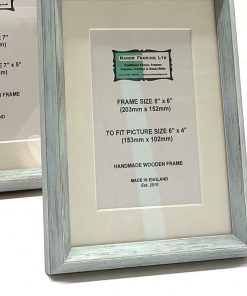 Pale Blue Picture Frame with White Mount