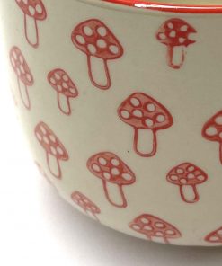 Red Mushroom Print Planter