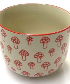 Red Mushroom Print Planter