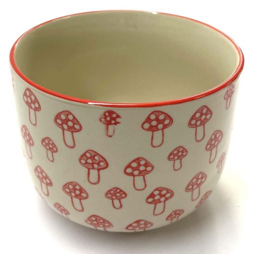 Red Mushroom Print Planter