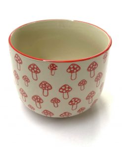 Red Mushroom Print Planter