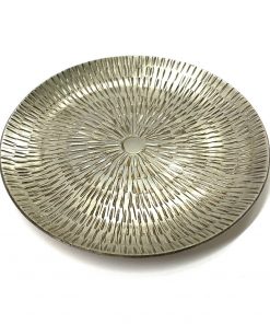 Silvered Brass Jewellery Dish close up