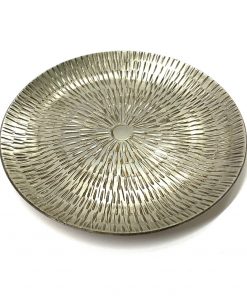 Silvered Brass Jewellery Dish close up
