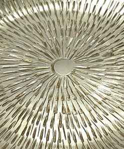 Silvered Brass Jewellery Dish close up