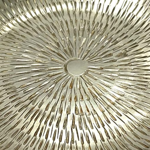 Silvered Brass Jewellery Dish close up