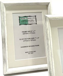 White Wash Picture Frame with White Mount