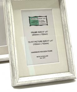 White Wash Picture Frame with White Mount