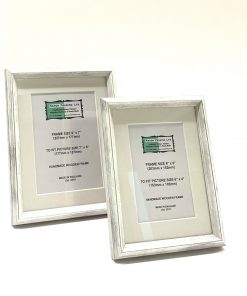 White Wash Picture Frame with White Mount