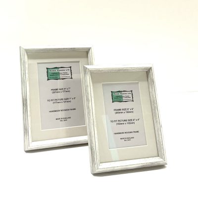 White Wash Picture Frame with White Mount