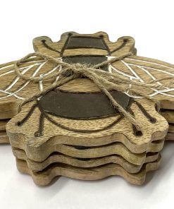 Wooden Bee Coasters