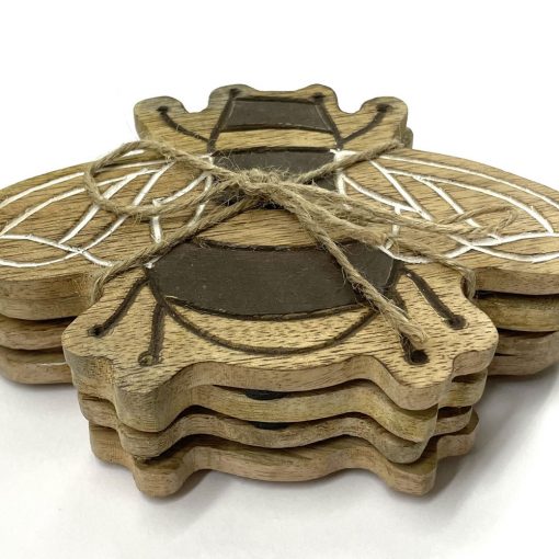 Wooden Bee Coasters