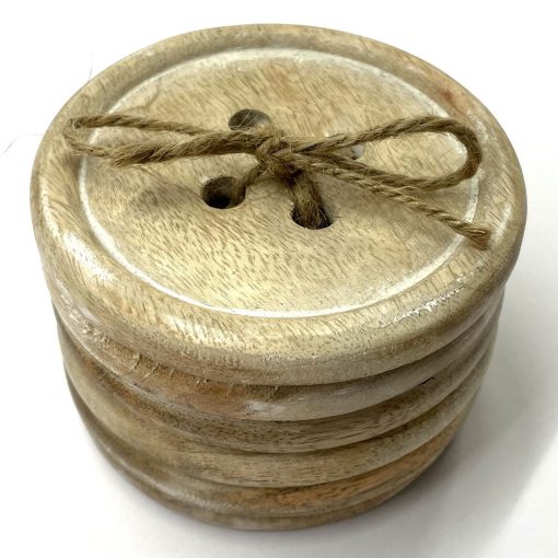 Wooden Button Coasters